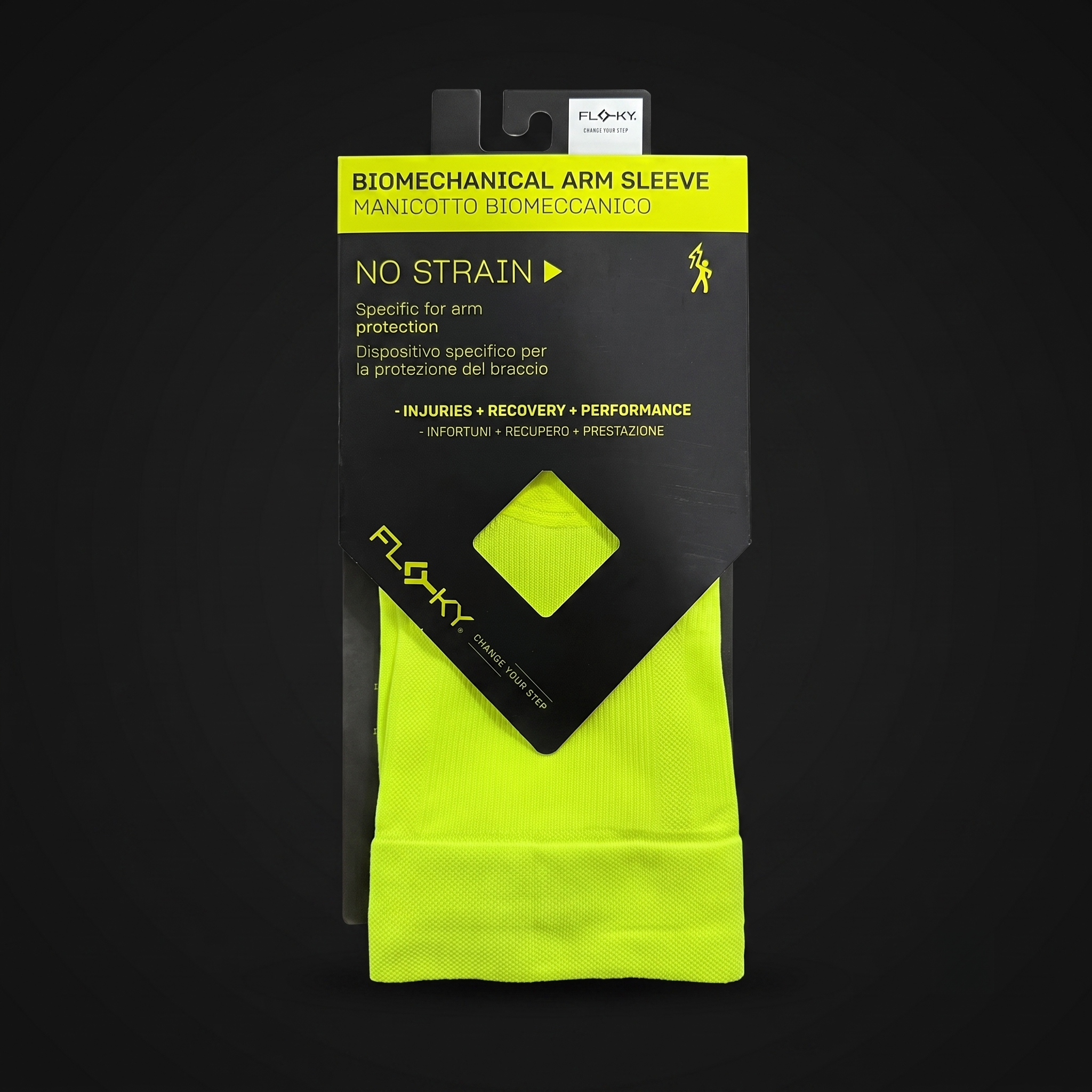 Floky Manguito No Strain Evolution (Amarillo Fluorescente) 2 Piezas